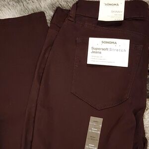 Sonoma Supersoft Stretch Skinny Jeans - Raisin